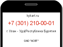 Информация о номере телефона +7 (301) 210-00-01: регион, оператор