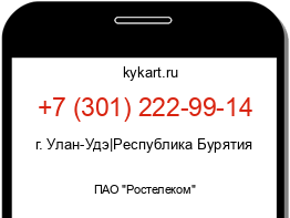 Информация о номере телефона +7 (301) 222-99-14: регион, оператор