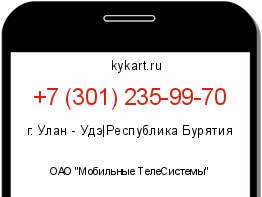 Информация о номере телефона +7 (301) 235-99-70: регион, оператор