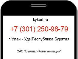 Информация о номере телефона +7 (301) 250-98-79: регион, оператор