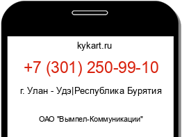 Информация о номере телефона +7 (301) 250-99-10: регион, оператор