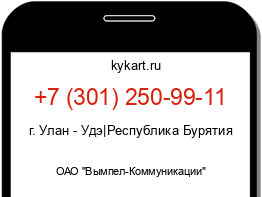 Информация о номере телефона +7 (301) 250-99-11: регион, оператор