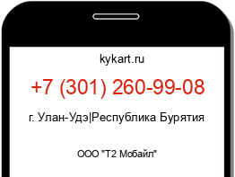 Информация о номере телефона +7 (301) 260-99-08: регион, оператор