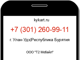 Информация о номере телефона +7 (301) 260-99-11: регион, оператор