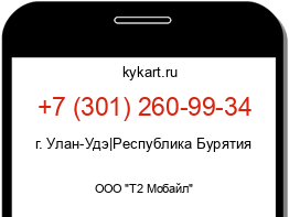 Информация о номере телефона +7 (301) 260-99-34: регион, оператор