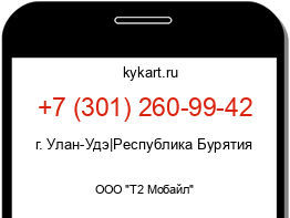 Информация о номере телефона +7 (301) 260-99-42: регион, оператор