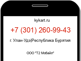 Информация о номере телефона +7 (301) 260-99-43: регион, оператор