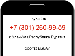 Информация о номере телефона +7 (301) 260-99-59: регион, оператор