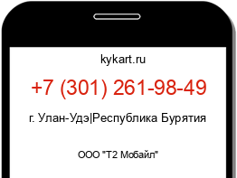 Информация о номере телефона +7 (301) 261-98-49: регион, оператор