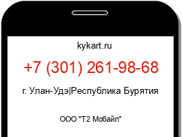 Информация о номере телефона +7 (301) 261-98-68: регион, оператор