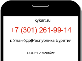 Информация о номере телефона +7 (301) 261-99-14: регион, оператор