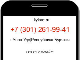 Информация о номере телефона +7 (301) 261-99-41: регион, оператор