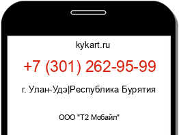 Информация о номере телефона +7 (301) 262-95-99: регион, оператор