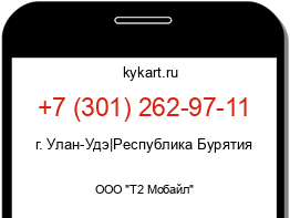 Информация о номере телефона +7 (301) 262-97-11: регион, оператор