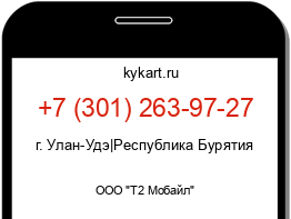 Информация о номере телефона +7 (301) 263-97-27: регион, оператор