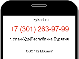 Информация о номере телефона +7 (301) 263-97-99: регион, оператор