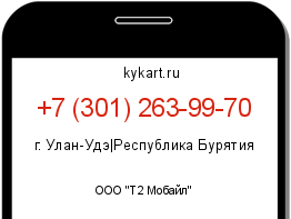 Информация о номере телефона +7 (301) 263-99-70: регион, оператор