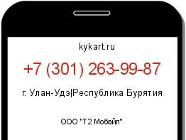 Информация о номере телефона +7 (301) 263-99-87: регион, оператор