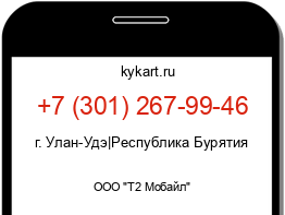 Информация о номере телефона +7 (301) 267-99-46: регион, оператор