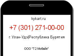 Информация о номере телефона +7 (301) 271-00-00: регион, оператор