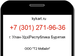 Информация о номере телефона +7 (301) 271-96-36: регион, оператор