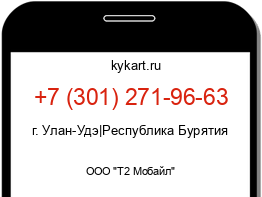 Информация о номере телефона +7 (301) 271-96-63: регион, оператор