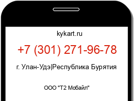 Информация о номере телефона +7 (301) 271-96-78: регион, оператор