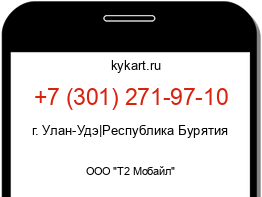 Информация о номере телефона +7 (301) 271-97-10: регион, оператор