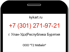 Информация о номере телефона +7 (301) 271-97-21: регион, оператор