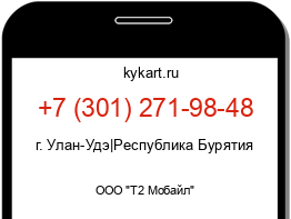 Информация о номере телефона +7 (301) 271-98-48: регион, оператор