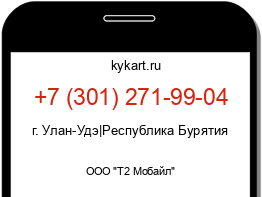 Информация о номере телефона +7 (301) 271-99-04: регион, оператор