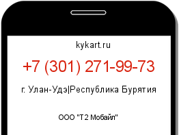 Информация о номере телефона +7 (301) 271-99-73: регион, оператор