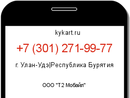 Информация о номере телефона +7 (301) 271-99-77: регион, оператор