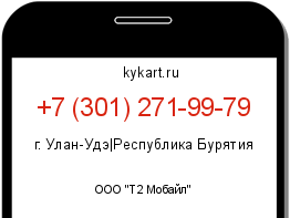 Информация о номере телефона +7 (301) 271-99-79: регион, оператор