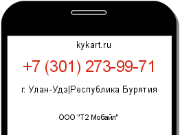 Информация о номере телефона +7 (301) 273-99-71: регион, оператор