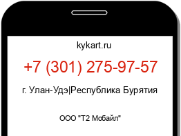 Информация о номере телефона +7 (301) 275-97-57: регион, оператор