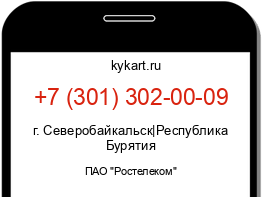 Информация о номере телефона +7 (301) 302-00-09: регион, оператор