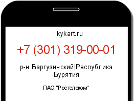 Информация о номере телефона +7 (301) 319-00-01: регион, оператор