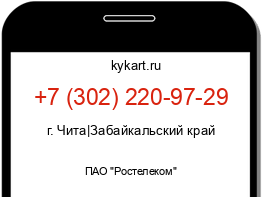 Информация о номере телефона +7 (302) 220-97-29: регион, оператор