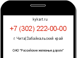 Информация о номере телефона +7 (302) 222-00-00: регион, оператор
