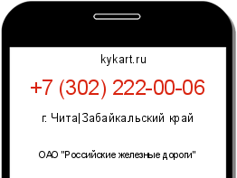 Информация о номере телефона +7 (302) 222-00-06: регион, оператор
