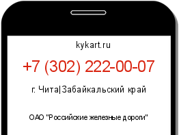 Информация о номере телефона +7 (302) 222-00-07: регион, оператор