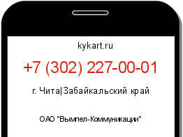 Информация о номере телефона +7 (302) 227-00-01: регион, оператор