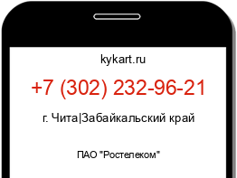 Информация о номере телефона +7 (302) 232-96-21: регион, оператор