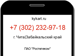 Информация о номере телефона +7 (302) 232-97-18: регион, оператор