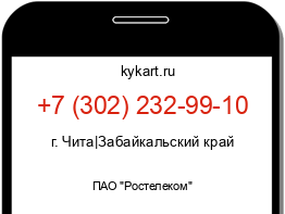 Информация о номере телефона +7 (302) 232-99-10: регион, оператор