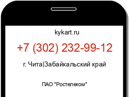Информация о номере телефона +7 (302) 232-99-12: регион, оператор