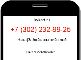 Информация о номере телефона +7 (302) 232-99-25: регион, оператор