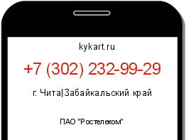 Информация о номере телефона +7 (302) 232-99-29: регион, оператор