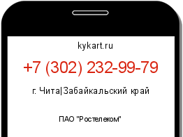 Информация о номере телефона +7 (302) 232-99-79: регион, оператор